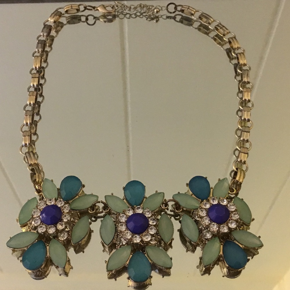 Bright flower statement necklace